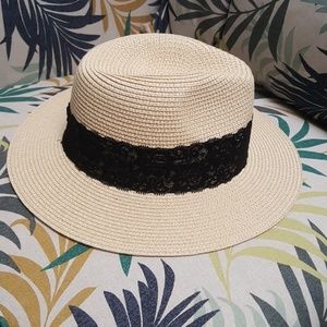 Lanzom Women Wide Brim Straw Panama Roll up Fedora